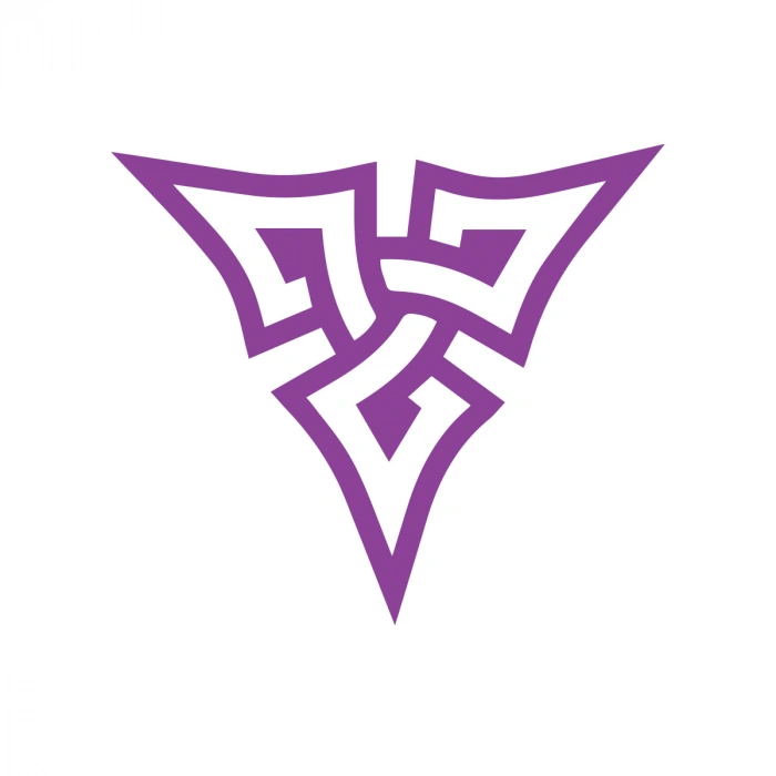 Nordik Güç Sembolü Sticker 17x17 Cm Mor