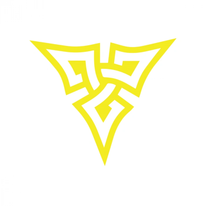 Nordik Güç Sembolü Sticker 17x17 Cm Sarı