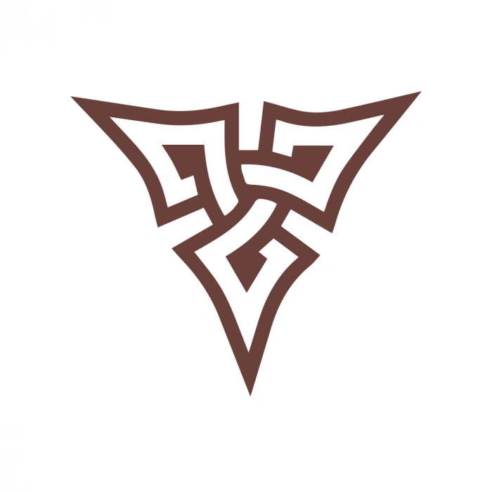 Nordik Güç Sembolü Sticker 17x17 Cm Kahverengi