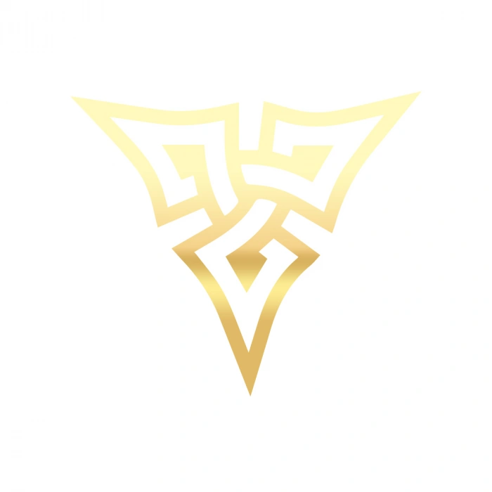 Nordik Güç Sembolü Sticker 17x17 Cm Gold