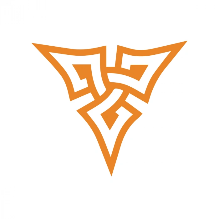 Nordik Güç Sembolü Sticker 17x17 Cm Turuncu