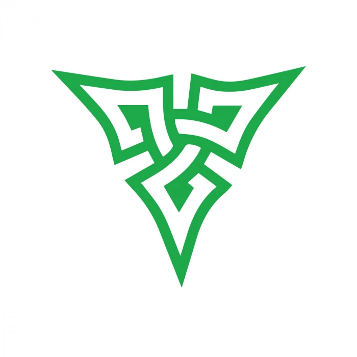 Nordik Güç Sembolü Sticker 17x17 Cm Yeşil