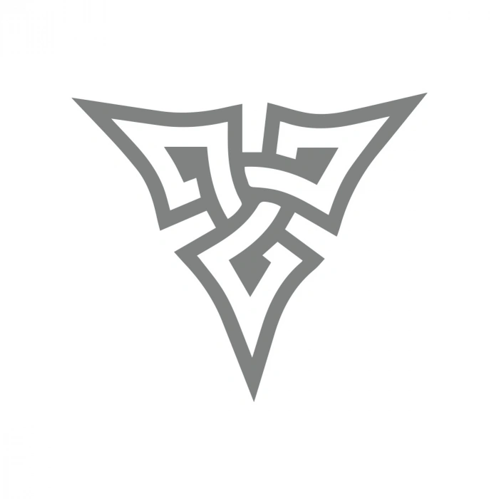 Nordik Güç Sembolü Sticker 17x17 Cm Gri