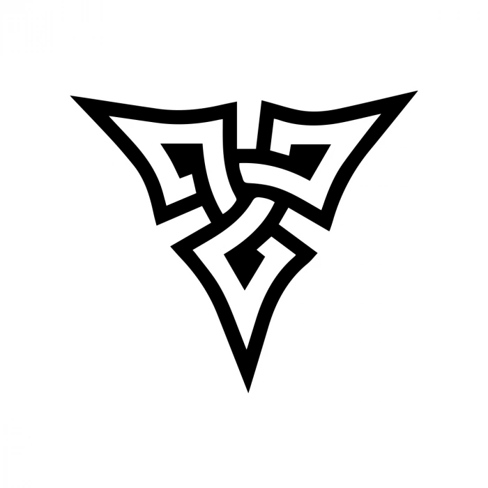 Nordik Güç Sembolü Sticker 17x17 Cm Siyah