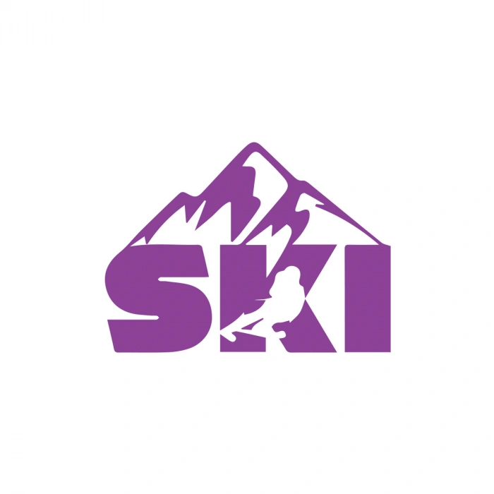 Ski Kayak Sticker 17x17 Cm Mor