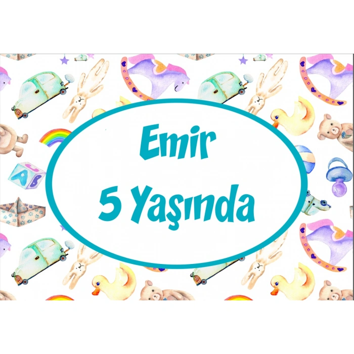Oyuncak Temalı Doğum Günü Afişi - 100x150 Cm