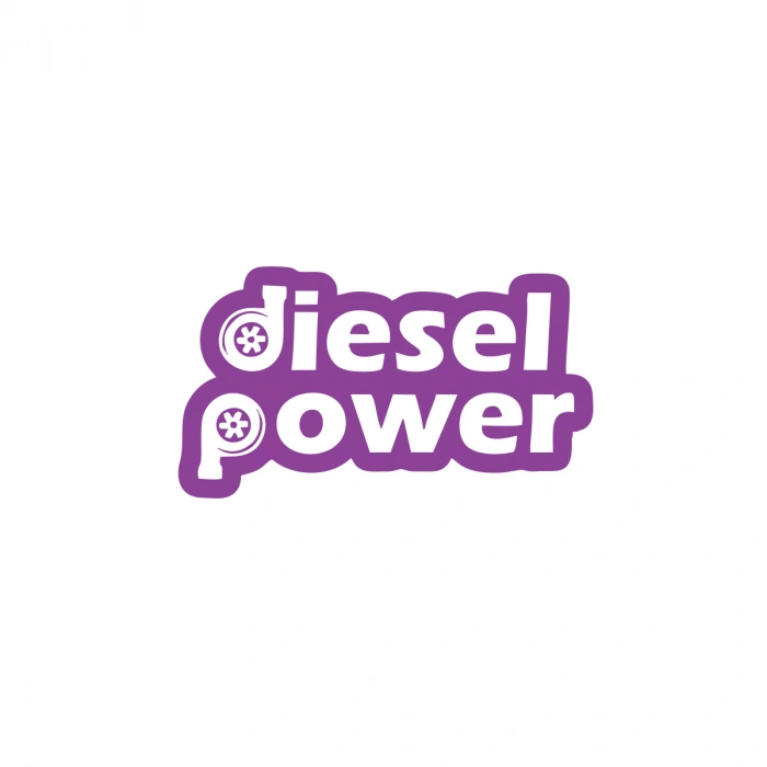 Diesel Power Sticker 17x17 Cm Mor