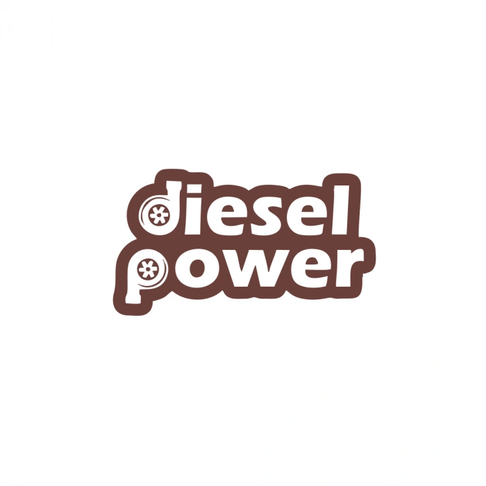 Diesel Power Sticker 17x17 Cm Kahverengi