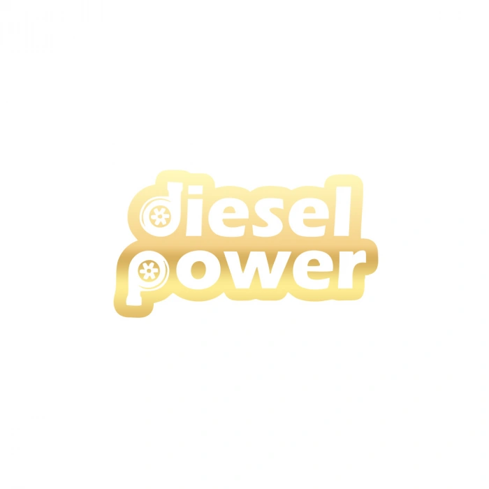 Diesel Power Sticker 17x17 Cm Gold