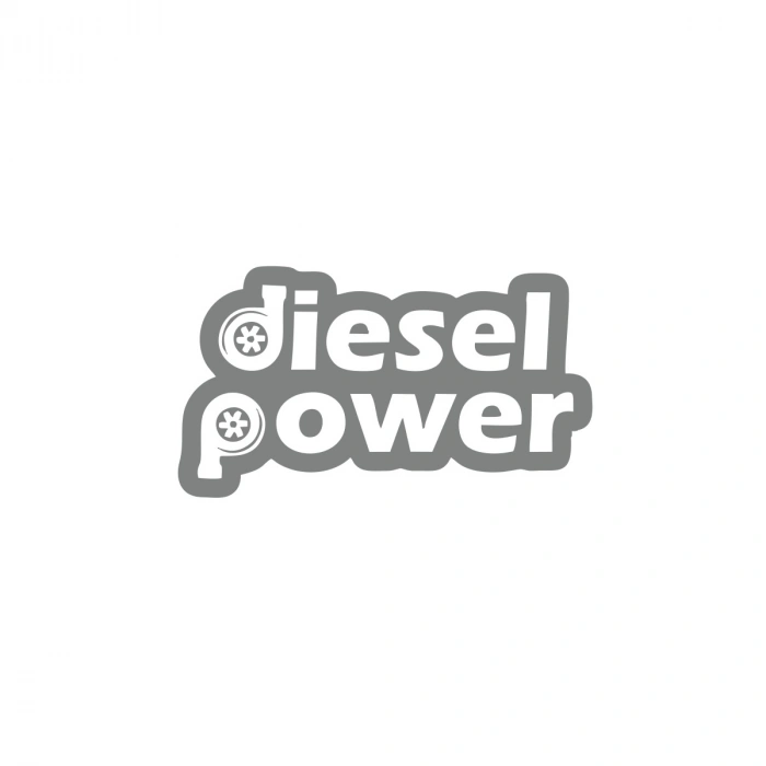 Diesel Power Sticker 17x17 Cm Gri