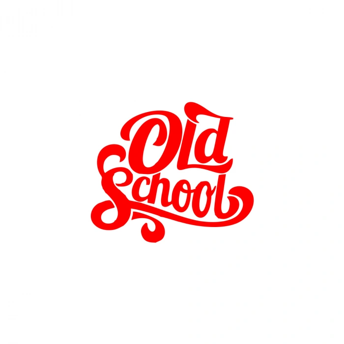 Old School Sticker 17x17 Cm Kırmızı