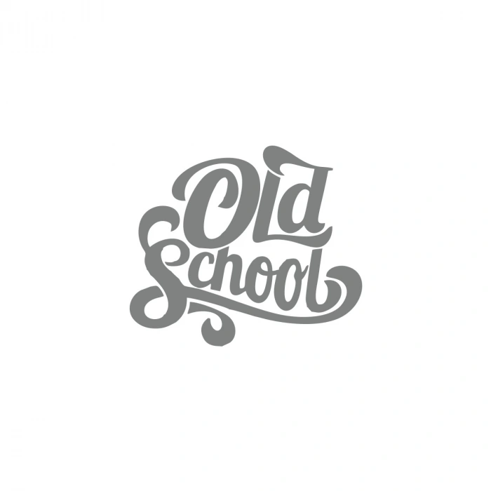 Old School Sticker 17x17 Cm Gri