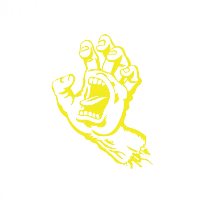 Korkunç El Sticker 17x17 Cm Sarı