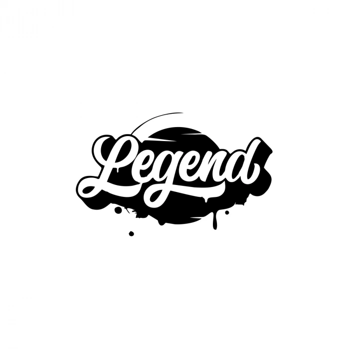 Legend Sticker 17x17 Cm Siyah