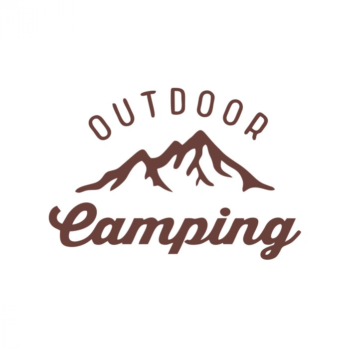 Outdoor Camping Sticker 17x17 Cm Kahverengi