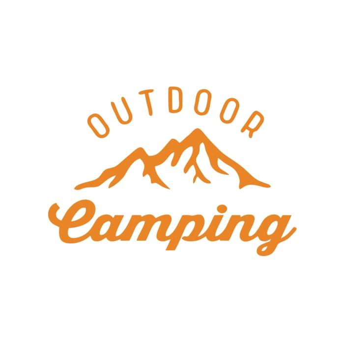 Outdoor Camping Sticker 17x17 Cm Turuncu