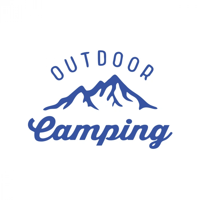 Outdoor Camping Sticker 17x17 Cm Mavi