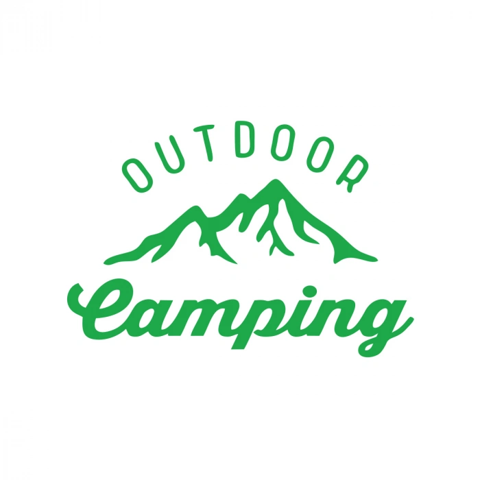 Outdoor Camping Sticker 17x17 Cm Yeşil