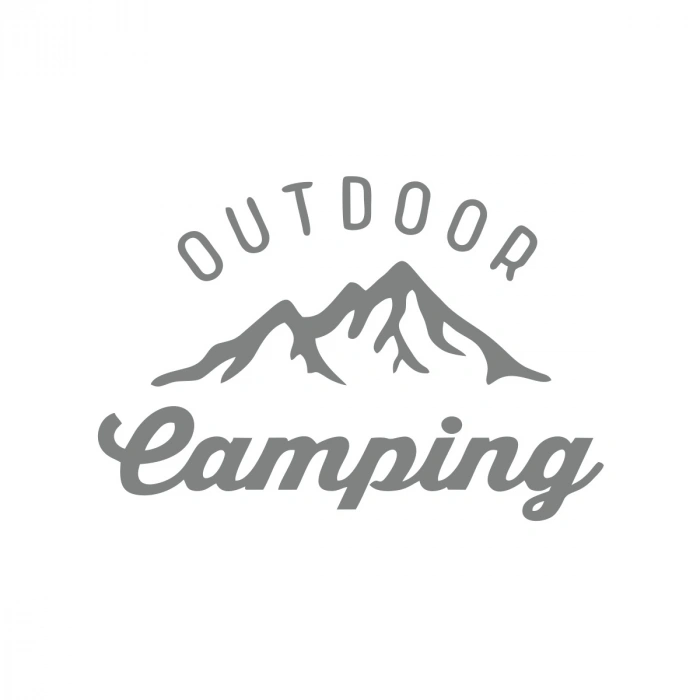 Outdoor Camping Sticker 17x17 Cm Gri