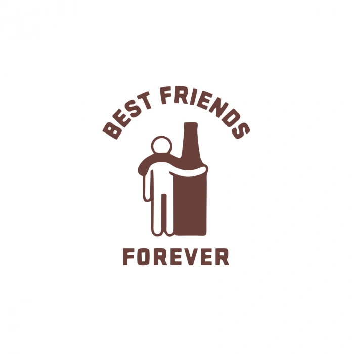 Best Friend Forever Sticker 17x17 Cm Kahverengi
