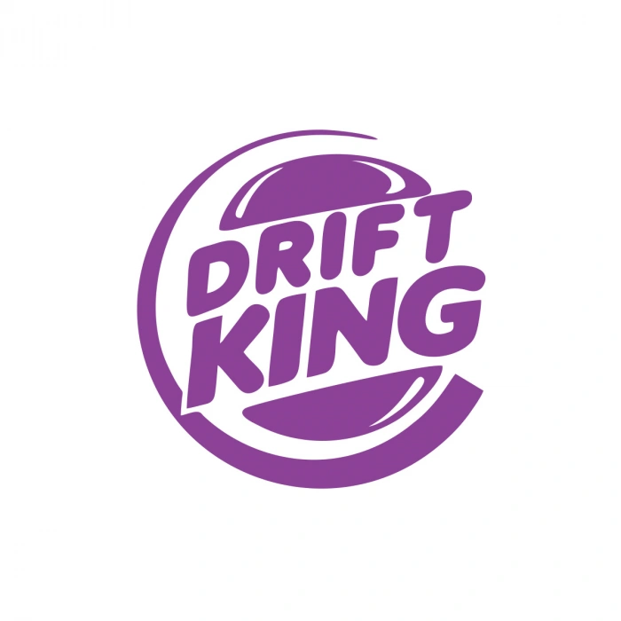Drift King Sticker 17x17 Cm Mor