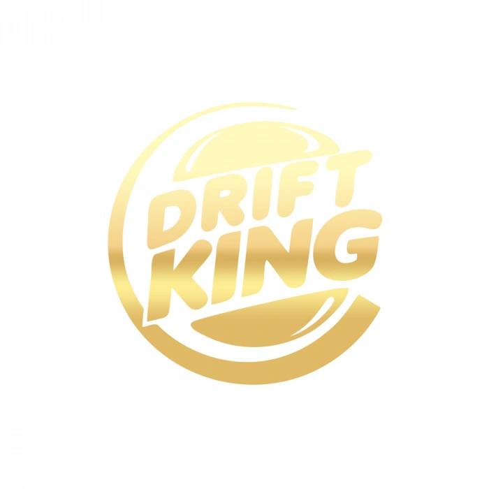 Drift King Sticker 17x17 Cm Gold