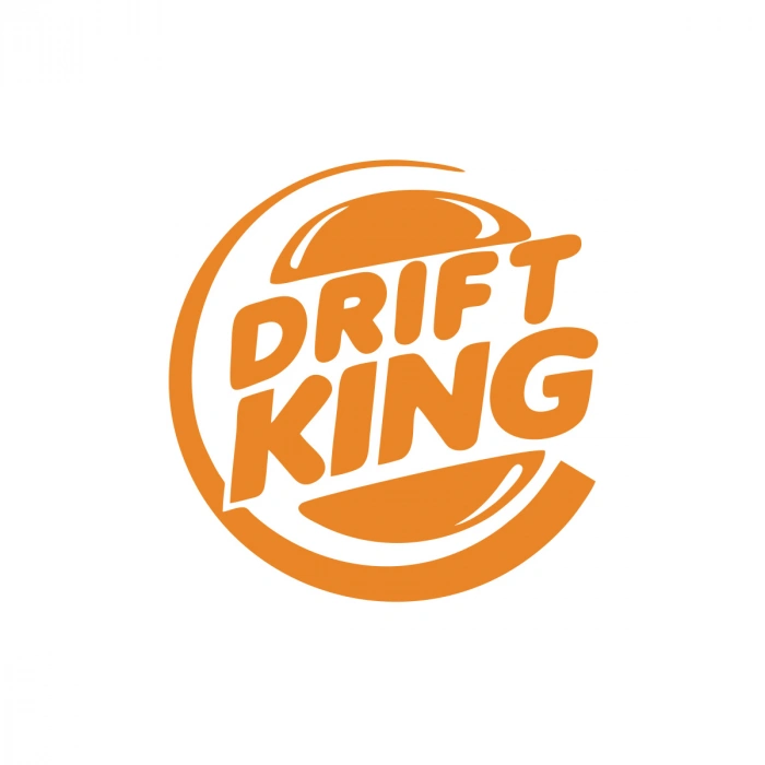 Drift King Sticker 17x17 Cm Turuncu
