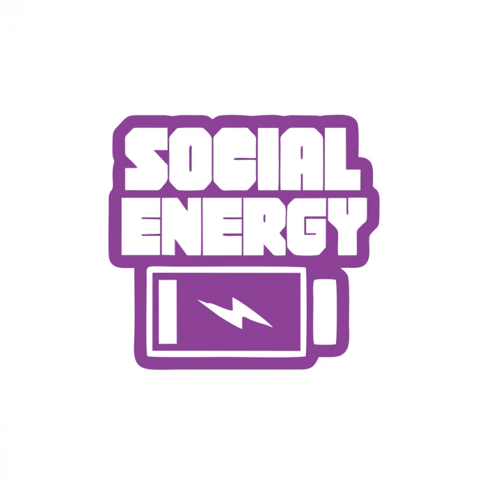 Social Energy Sticker 17x17 Cm Mor