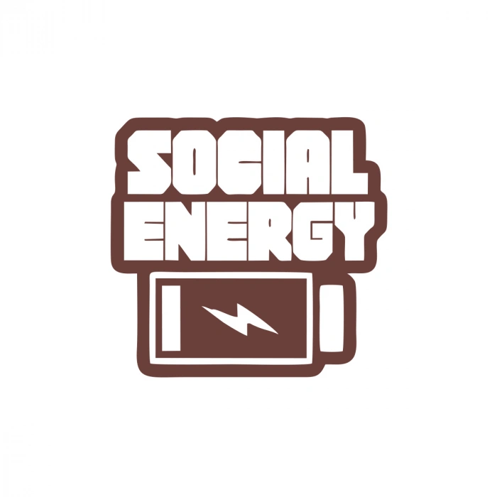 Social Energy Sticker 17x17 Cm Kahverengi