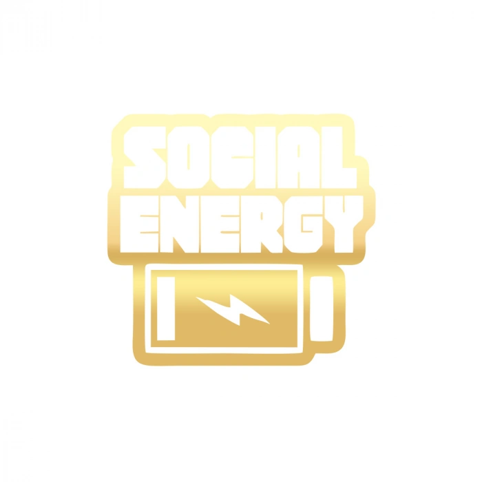 Social Energy Sticker 17x17 Cm Gold