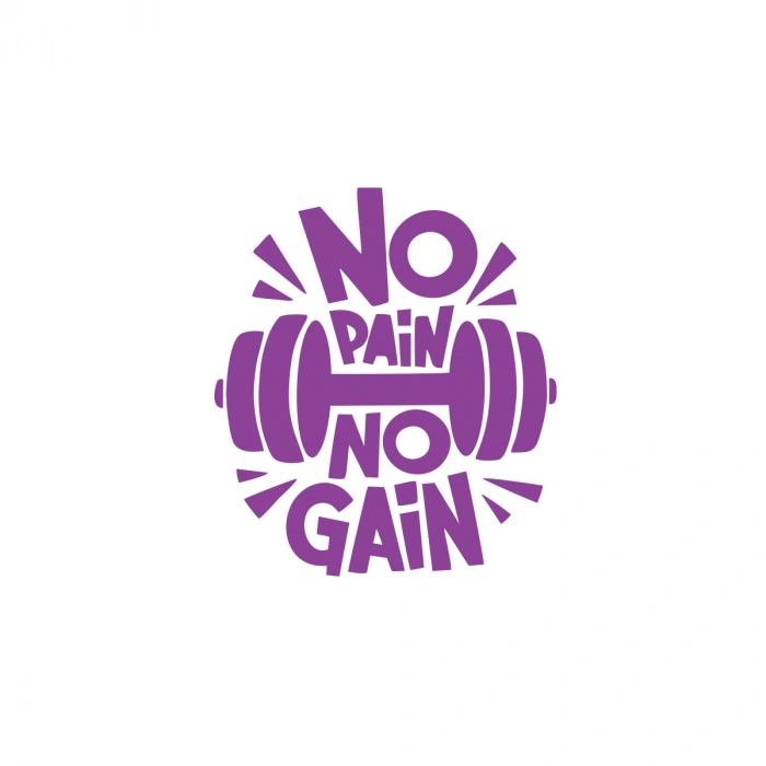 No Pai No Gain GYM Sticker 17x17 Cm Mor