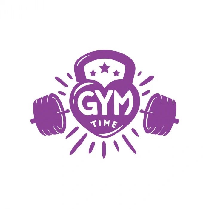 GYM Times Sticker 17x17 Cm Mor
