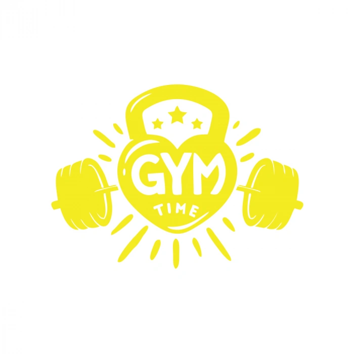 GYM Times Sticker 17x17 Cm Sarı