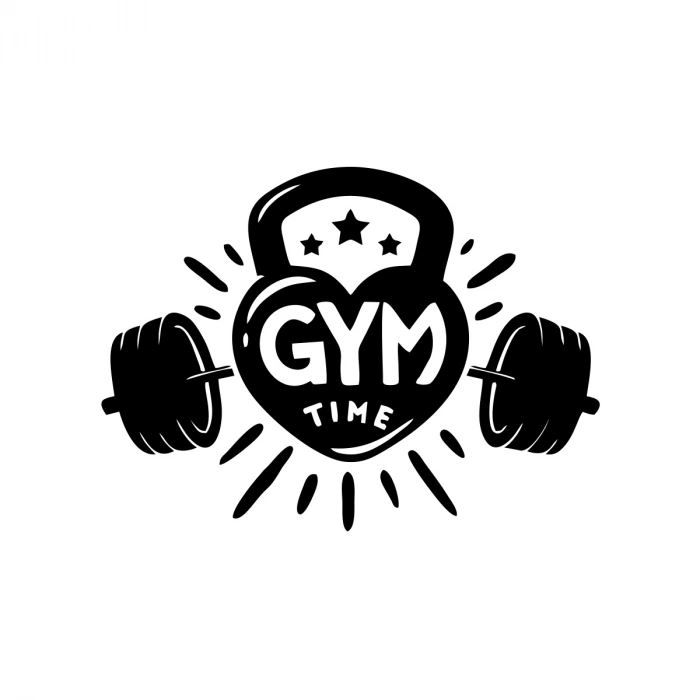 GYM Times Sticker 17x17 Cm Siyah