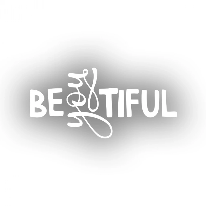 Beatiful Sticker 17x17 Cm Beyaz