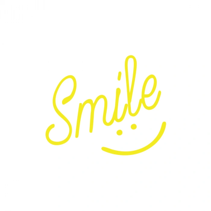 Smile Sticker  17x17 Cm Sarı