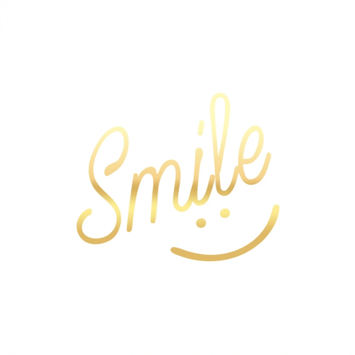 Smile Sticker  17x17 Cm Gold