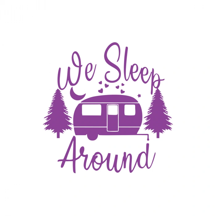 We Sleep Around Sticker 17x17 Cm Mor