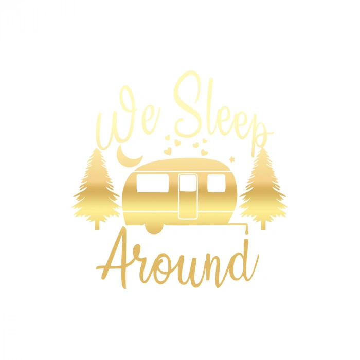 We Sleep Around Sticker 17x17 Cm Gold