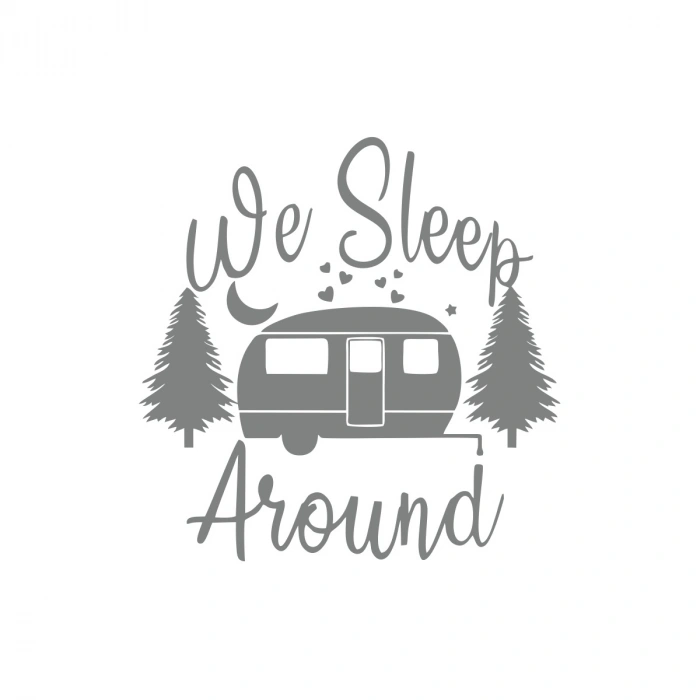 We Sleep Around Sticker 17x17 Cm Gri