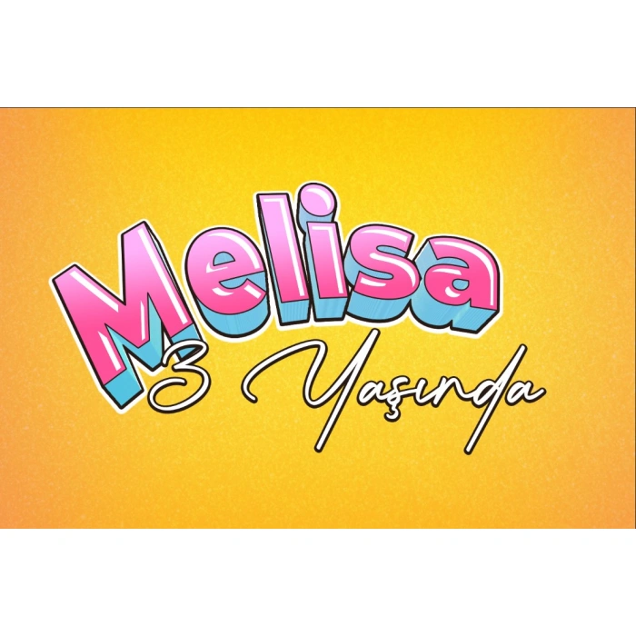 İsimli Doğum Günü Afişi - 100x150 Cm