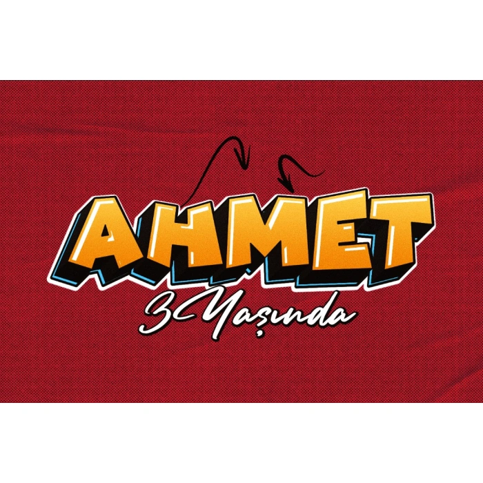 Grafiti Yazılı Doğuum Günü Afişi - 100x150 Cm