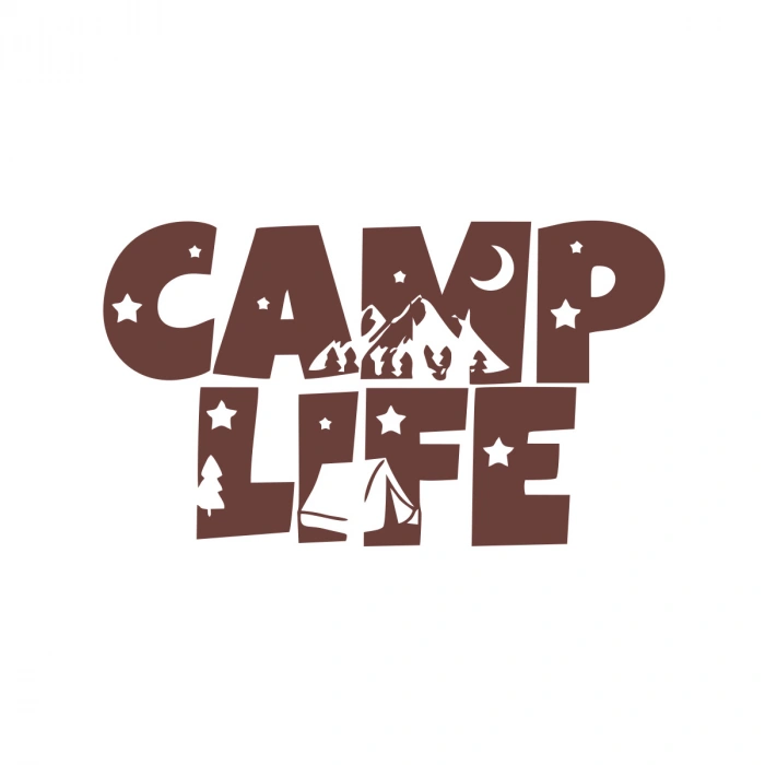 Camp Lifer Sticker 17x17 Cm Kahverengi