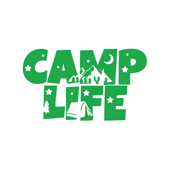 Camp Lifer Sticker 17x17 Cm Yeşil