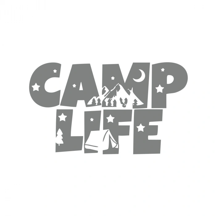 Camp Lifer Sticker 17x17 Cm Gri