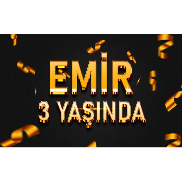 Gold Temalı Doğum Günü Afişi - 100x150 Cm