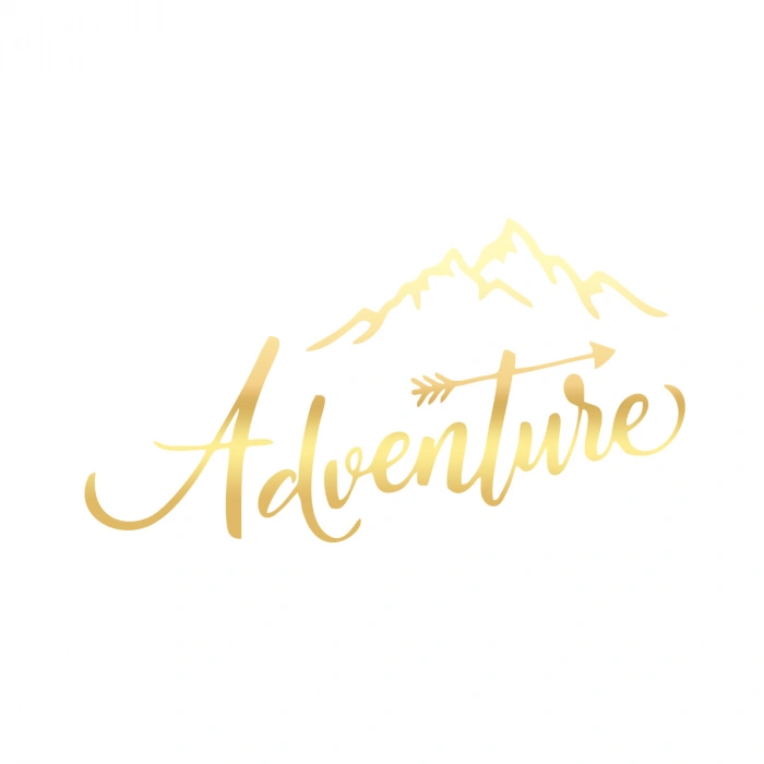 Adventure Dağ Sticker 17x17 Cm Gold