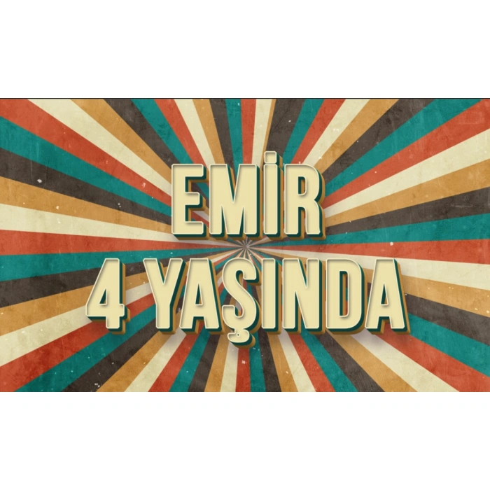 Vintage Temalı doğum Günü Afişi - 100x150 Cm