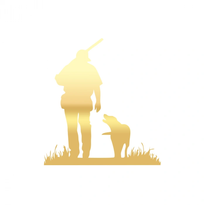 Slah Tutan İnek Araba Sticker 17x17 Cm Gold