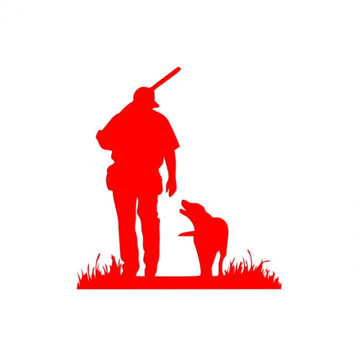 Slah Tutan İnek Araba Sticker 17x17 Cm Kırmızı